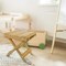 Sorbus Bamboo Folding Step Stool Bench - Great for Bathroom, Spa, Sauna, Collapsable Wooden Seat, Fully Assembled